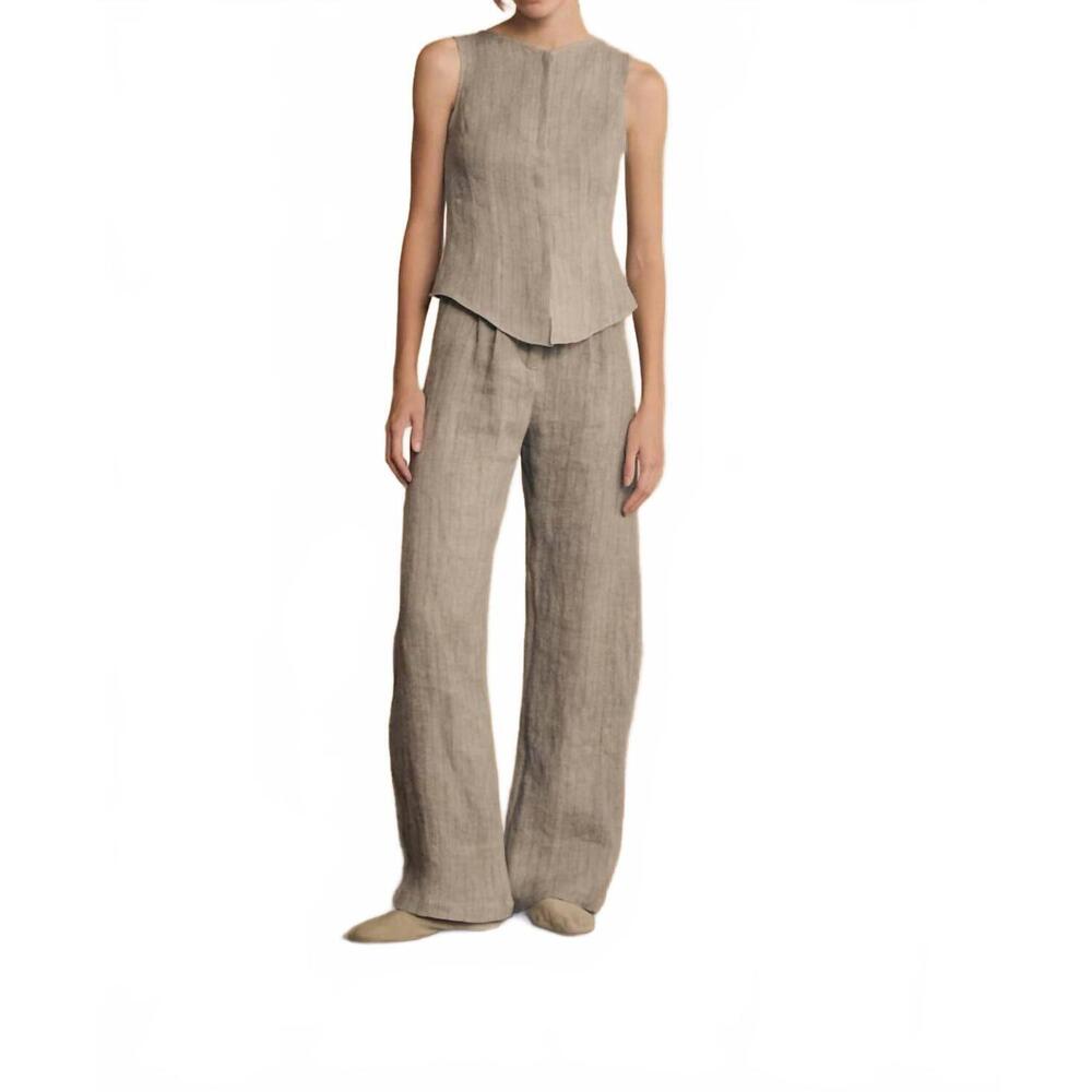 NEW CORTANA lupe linen pants in sky blue stripes